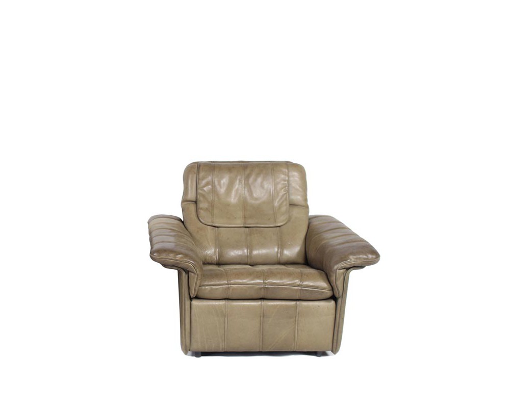 Vintage Brown Leather Lounge Chair By De Sede, 1970s