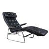 1970s Swedish Leather Chaise by Sam Larsson