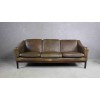 Brown Leather Sofa for Vatne Møbler from 1970s