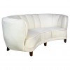 Danish white art deco sofa