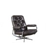 Leather Recliner Tubular Armchair, 1970s