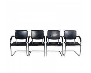 Vintage Tubular Steel Lounge Chair, Set Of 4