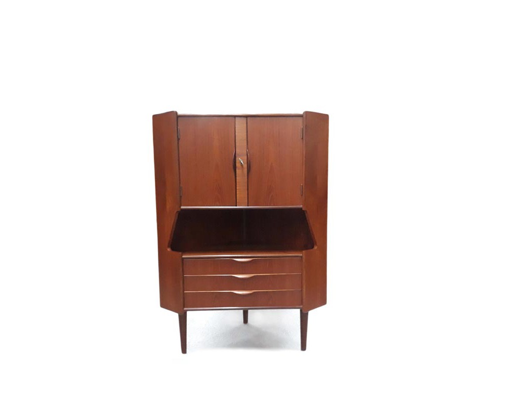 Danish Teak Corner Cabinet, 1960s